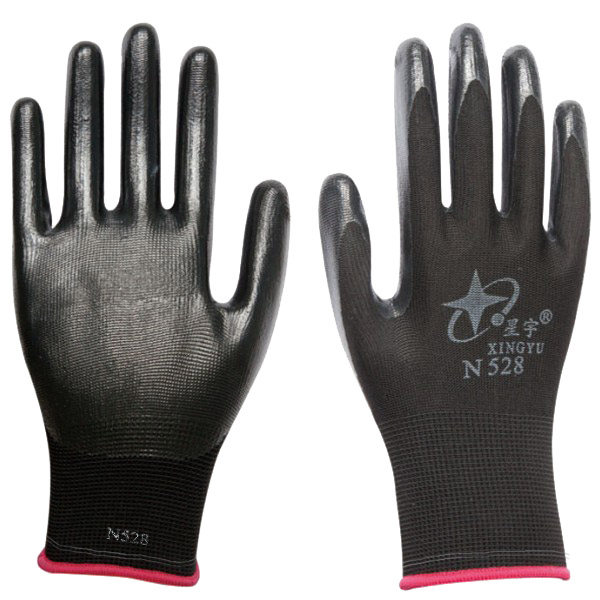 N528 十三针彩尼龙丁腈手套